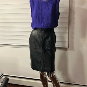 Leather skirt vintage custom